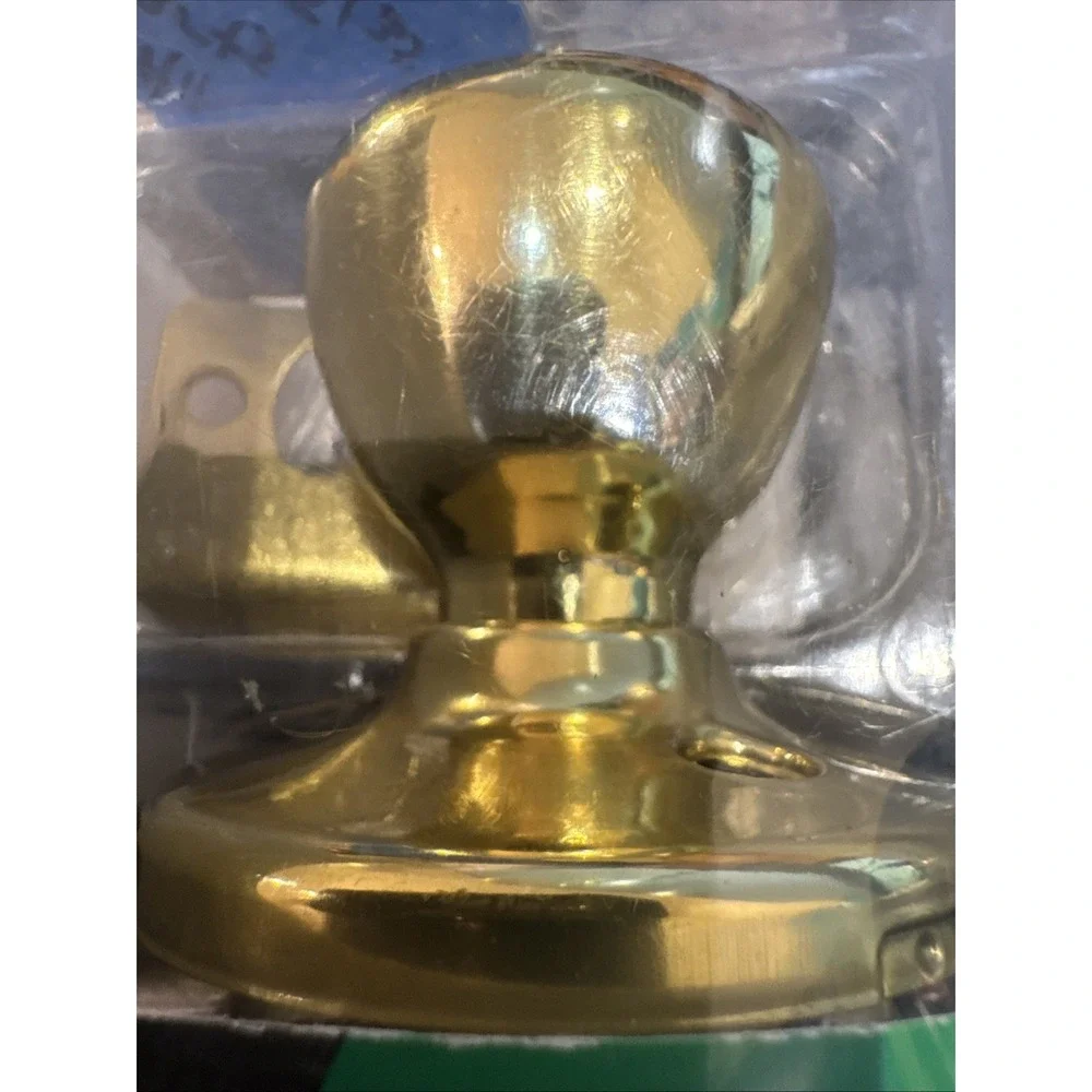 KWIKSET Passage Hall And Closet Polished Brass‎ Door Knob 92001-513